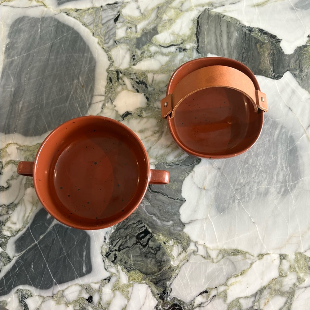Marimekko Terracotta Serving Bowls with Handles